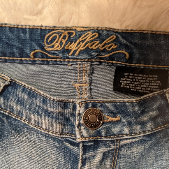 Light Blue Denim Jeans with Tan Embroidery - Picture 5 of 6